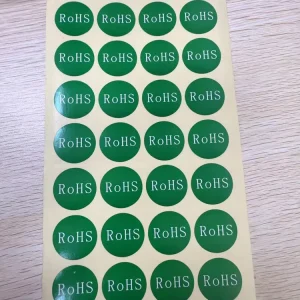 RoHS Compliant Vinyl Adhesive Sticker Tamper Evident Eggshell Security Seal Decal for Electronics Destructible Warranty