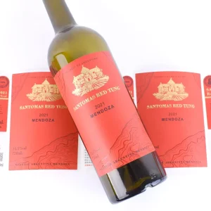 Roll Sticker Custom Label Wet Strength Paper Wine Label Bottle Sticker Labeling