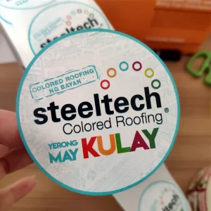 Rolling Waterproof Cosmetic Paper Vinyl Self Adhesive Packaging Round Sticker Label With Strong Glue