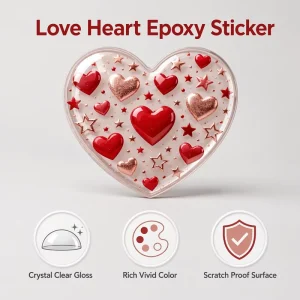 Round Cartoon Decals for Home Decor Retail & Carpet Branding Resin Sticker Sheets