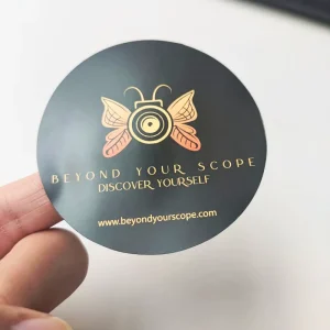 Round Free Design Waterproof PVC Custom Logo Bag Adhesive Label Stickers on Roll or Sheet