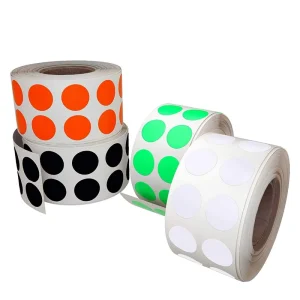 Round Multiple Colorful Circle Stick Adhesive Packaging Label Popular Colour Matte Finish Small Paper Circle Color Dot Sticker