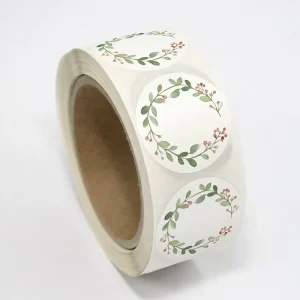 Round Paper Food Grade Waterproof Self Adhesive Labels Custom Printed Adhesive Sticker Tags for Packaging
