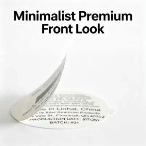 Round Self Adhesive 2 4 Layer Foldable Instruction Label Multi Language Peelable Sticker For Small Bottle Food Cosmetic Pharma