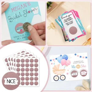 Round Self Adhesive Label Scratch and Win 150 Scratch Off Label Stickers