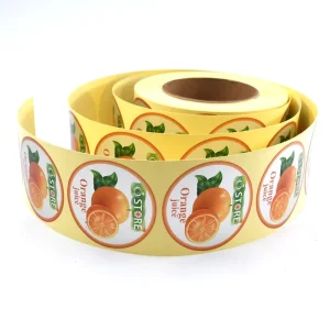 Round Stickers Sticker Printing Custom UV Die Cut Vinyl Stickers Customized Fruit Label Enhanced Embossed Printing Custom
