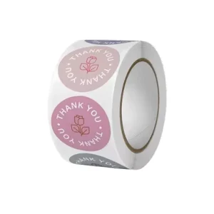 Round Waterproof Heat Sensitive UV Paper Stickers Strong Adhesive Sealing Product Packaging Clear Labels
