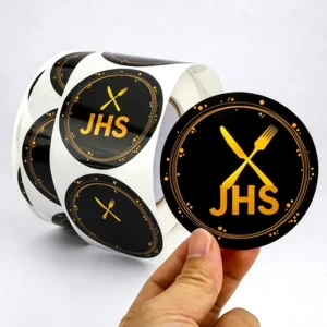 Sealing Label Sticker Roll Transparent Sticker Custom Round Vinyl Clear Stickers Roll for Cups