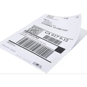 Security A4 Paper Barcode Sticker Printing Thermal Custom Labels Compatible With Laser And Inkjet Label Printer