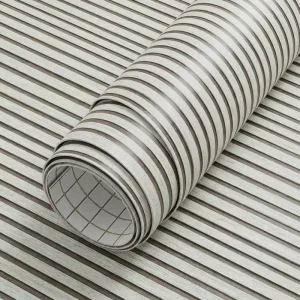 Self Adhesive 3D Grille Wallpaper Peel and Stick Wood Slat Wall Sticker for Living Room TV Background Decor