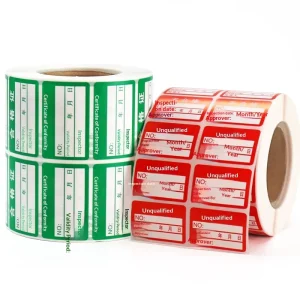 Self Adhesive Coated Paper Labels for Turkey Expiration Date Waterproof Agriculture Use 30x20mm Thermal Transfer Stickers