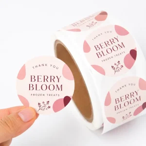 Self Adhesive Custom Printed Waterproof Anti Ultraviolet Label Roll Stickers