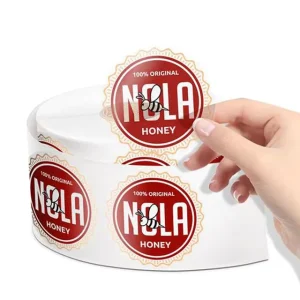 Self Adhesive Customized Printing Clear Sticker Custom Die Cut Transparent Logo Label