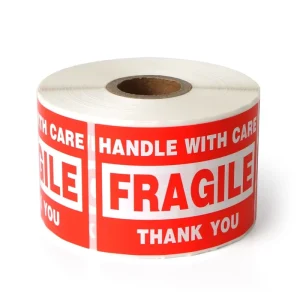 Self Adhesive Fragile Label Custom Printing Sticker Private Colorful Label