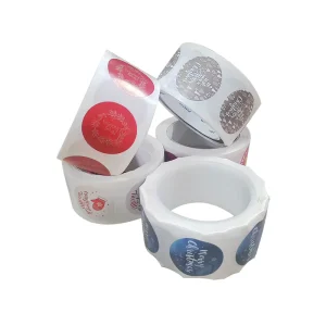 Self Adhesive Paper Sticker Paper Label clear Round Stickers
