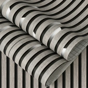 Self Adhesive Peel and Stick 3D Wall Sticker Geometric Grille Wallpaper for Living Room Feature Wall Decor