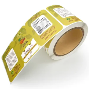 Self Adhesive Printing Own Brand Logo Labels Waterproof Color Food Vinyl Labels