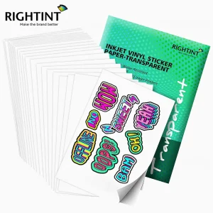 Self Adhesive Sticker Paper Manufacturer 210X297mm Transparent PET Vinyl Label Paper