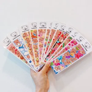 Self Adhesive Sticker Sheet A4 Decorative Sticker Paper Labels Printing Custom Adhesive Planner Kiss Cut Sticker Sheets