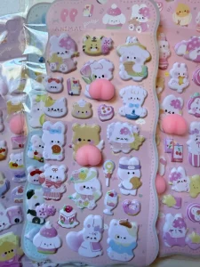 Self Adhesive UV Printed 3D Stickers Personalizados 3D Kids Cute Foam Craft Puffy Stickers for Promotional Gifts