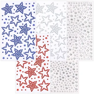 Self Adhesive Vinyl Face Gems Jewels for Women Waterproof Eco friendly Gem Stickers Rhinestones Customize Colors Decoration