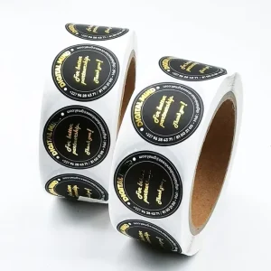 Self Adhesive Vinyl Sticker Roll Labels for Product Branding Packaging Retail Labeling with Custom Logo