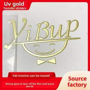 Self adhesive Crystal Labels Hollow out Peel off Labels with Image and Text Logo and Trademark Separation Labels