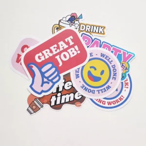 Self adhesive PVC Stickers Custom Die cut Vinyl Stickers Printed Waterproof Cute Cartoon Logo Stickers Custom