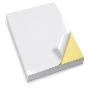 Semi Gloss A4 In Sheet Self Adhesive Label Paper 80gsm Coated Art Paper Sticker Sheet For Laser Inkjet Printer