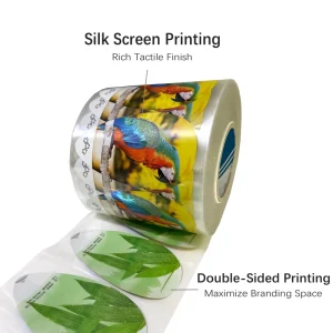 Silk Screen Printed Double Sided Adhesive Custom Label Sticker