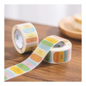 Silver Paper Vinyl Personalized Label Round Stickers