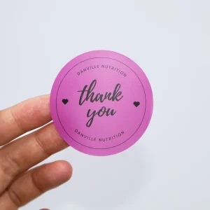 Small Business 1 2 3 Inch Kitchen Custom Logo Durable Food Paper Beverage Label Box Seal Chicken Burger Restaurant Cup Sticker
