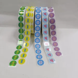 Small Product Custom Round Labels Self Adhesive PVC Adhesive Circle Sticker Waterproof Vinyl Roll Logo Sticker