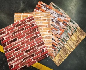 Sound Insulation Self adhesive 3D PVC Foam Brick Wall Panels Non toxic for Children’s Room Interior Decoration