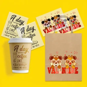 Specialized Custom UV DTF Vinyl Adhesive Stickers Waterproof Transfer for Most Surfaces for Cups Wrap Branding