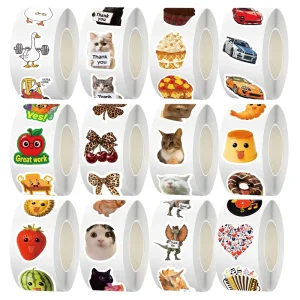 Sports Baseball Cartoon Animal Sticker Rolls Assorted Styles Kids Reward DIY Decor Tape for Journal Notebook