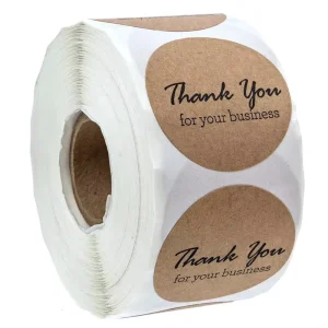 Spot Goods Custom Logo Gold Waterproof Oil Proof Vinyl Labels for Essential Oil Thank You Stickers Roll