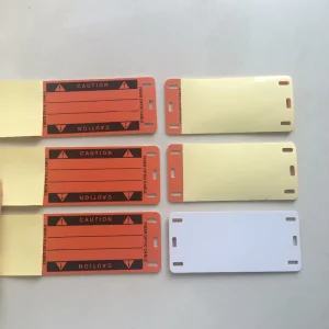 Standard Orange Printed ABS Plastic Fiber Cable Tie Marker Label Tag