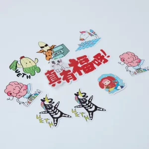 Sticker Cartoon Custom Printing Decal Die Cut Irregular Shape Adhesive Sticker for Decoration