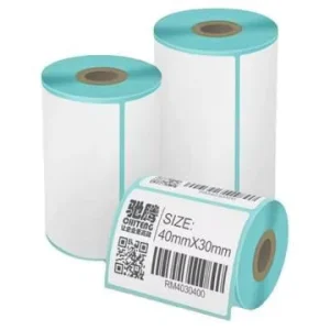 Sticker Paper Roll 40x30mm 1000pcs Self Adhesive Sticker Label Waterproof