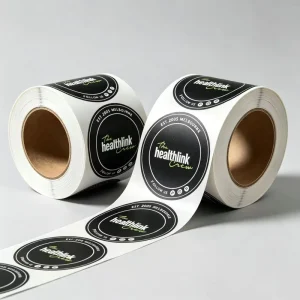 Sticker Roll Waterproof Adhesive Vinyl Brand Logo Round Business Logo Sticker Packaging Labels Custom Circle Sticker Labels