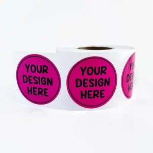 Sticker Roll Waterproof Adhesive Vinyl Round Business Logo Sticker Packaging Labels Custom Circle Sticker Labels