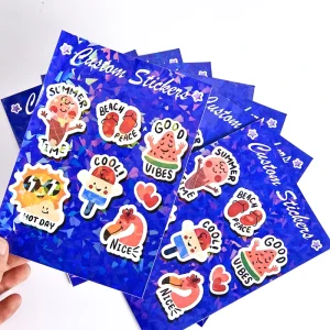 Sticker Sheet Custom Cartoon Stickers Custom Printed Die Cut Vinyl Kiss Cut Stickers Self Adhesive Waterproof High Printing