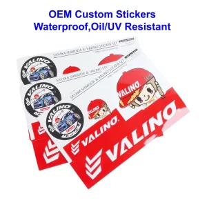Sticker Sheet Custom Waterproof UV Resistant Durable For Outdoor Product Use