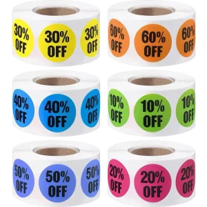 Stickers 500 Pcs Roll Self Adhesive Labels for Promotions Packaging & Sealing