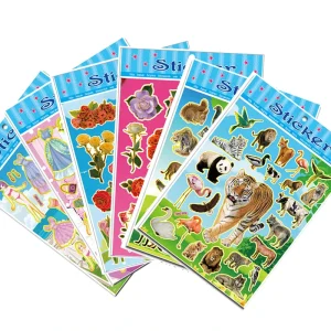 Stickers Gilded Stickers Animal Flower Princess Dress up Stickers Cartoon Stickers for Kids Custom Die Cut Sticker