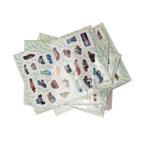 Stickers Sheet Glitter Custom Art Paper Stickers Kiss Cut Reflective Sticker Printing