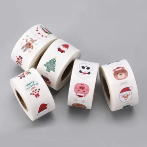 Stock Ready Christmas Paid Stickers Adhesive Decals Invoice Custom
