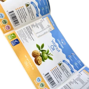 Strong Bond Permanent Self adhesive Packaging Labels Roll For Vitamin Supplement & Medical Bottle Private Sticker Labels
