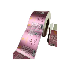 Sunshine Packing Cosmetic Gold Foil Logo Label for Body Oil Jars Packaging Label